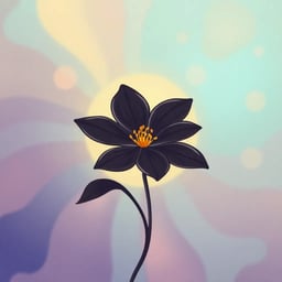 black flower