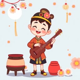 cheerful, lively melody, chinese traditional A Unique Fusion of Eastern Instrume