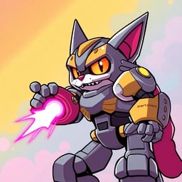 Fight giant robot Meowzer V